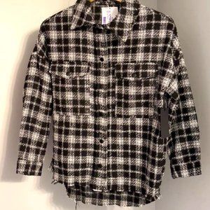 BLACK TAPE Distressed / Fringe Flannel